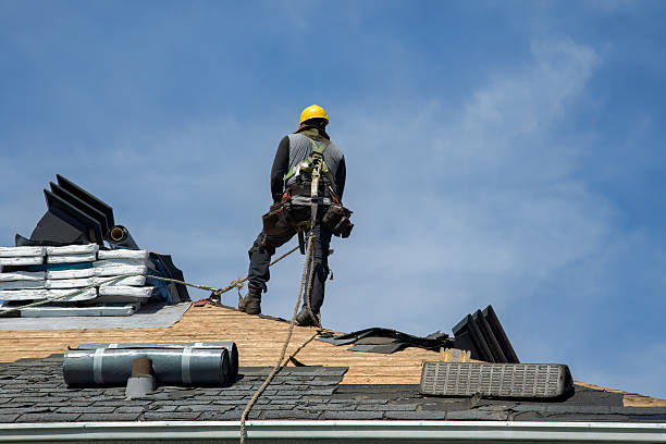 Professional Roof Replacement technician working in Dornsife, PA